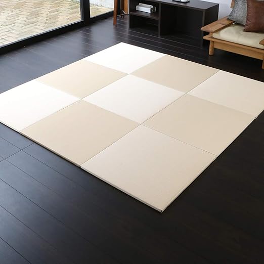 Amazon Co Jp こうひん 日本製 水で洗える 防水 置き畳 ユニット畳 スカッチ タフ カラー ベージュ 丸ごと水洗いでいつでも清潔 赤ちゃん ペット 介護用に 国産樹脂製 市松敷きが映える目積織 縁なし 畳 厚さ2 5cmの 本格タイプ 一年保証 すべり止め付き