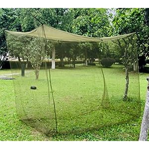 Mosquito Net- Military Green Portable Tactical Mosquito Netting for Camping – Completely Covers a Sleeping Bag, Bed or Cot