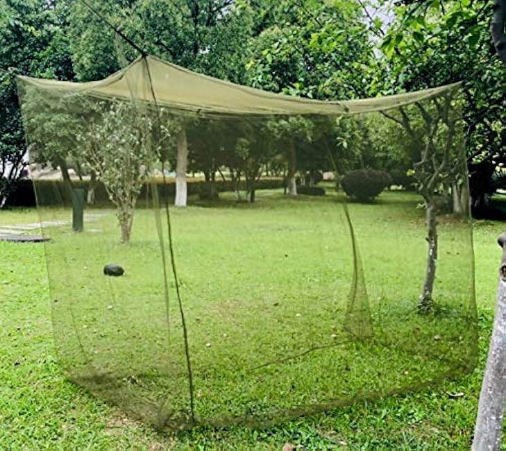Mosquito Net- Military Green Portable Tactical Mosquito Nettng for Camping ¨C Completely Covers a Sleeping Bag, Bed or Cot