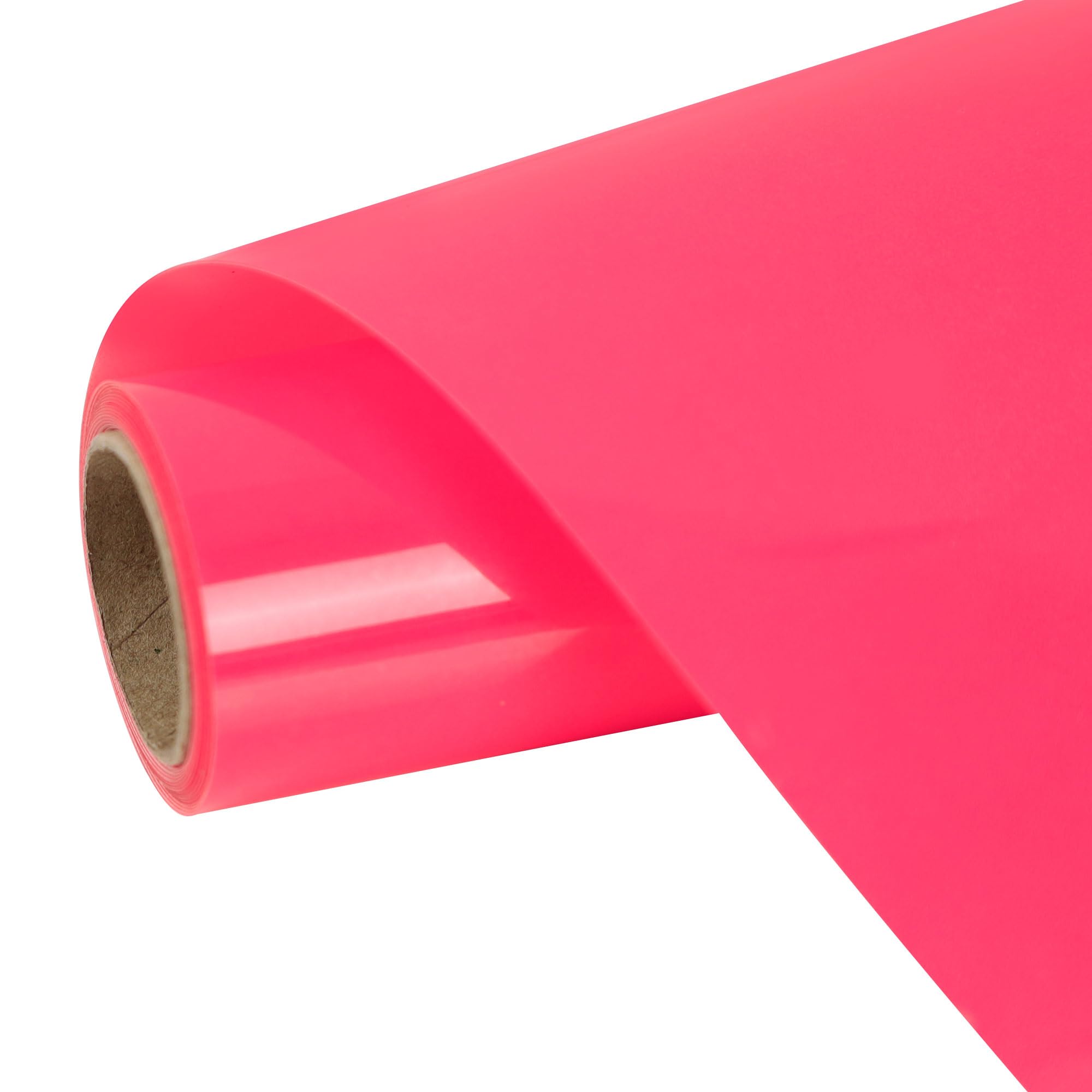 FUNKAKA Heat Transfer Vinyl Neon Pink HTV Rolls, 12" x 9ft Iron on Vinyl