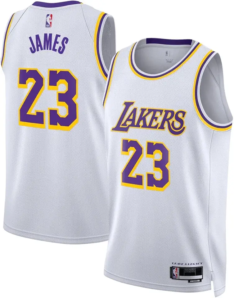 Camiseta Lebron James Los Angeles Lakers NBA Kids Youth 8-20 Association Edition White Swingman