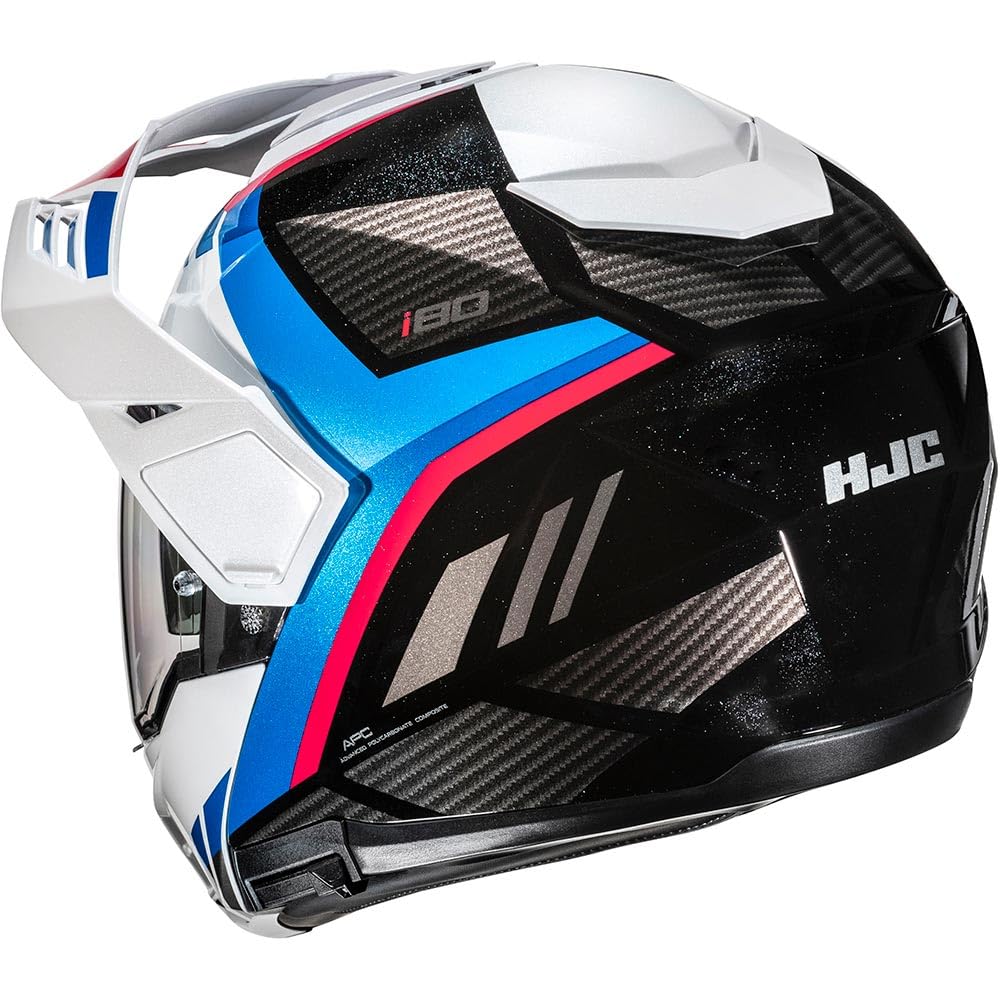 HJC, Casco Moto Modulare i80 IMES White Blue Red MC21, XS