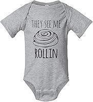 Vista 14 de Lindo mameluco, body de bebé dulce, mameluco gráfico, camisas con refranes, gris jaspeado, frío o lavanda