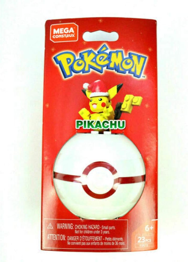 Mega Construx Pokemon Santa Pikachu Building Set