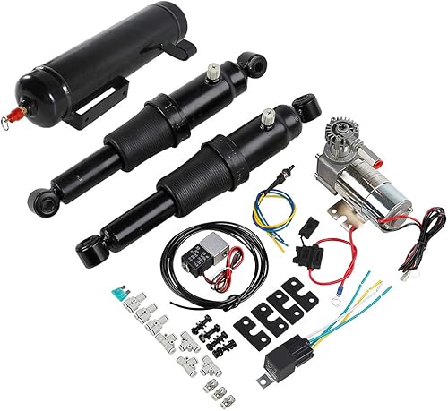 Sistema de suspensión trasera Air Ride con tanque de aire apto para modelos Harley Davidson Touring Bagger 1994-2025