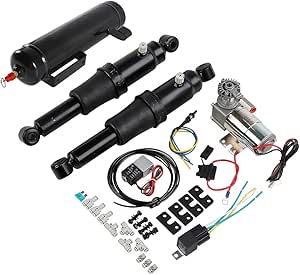 Rear Air Ride Suspension System with Air Tank for Harley Davidson Touring Bagger 1994-2025