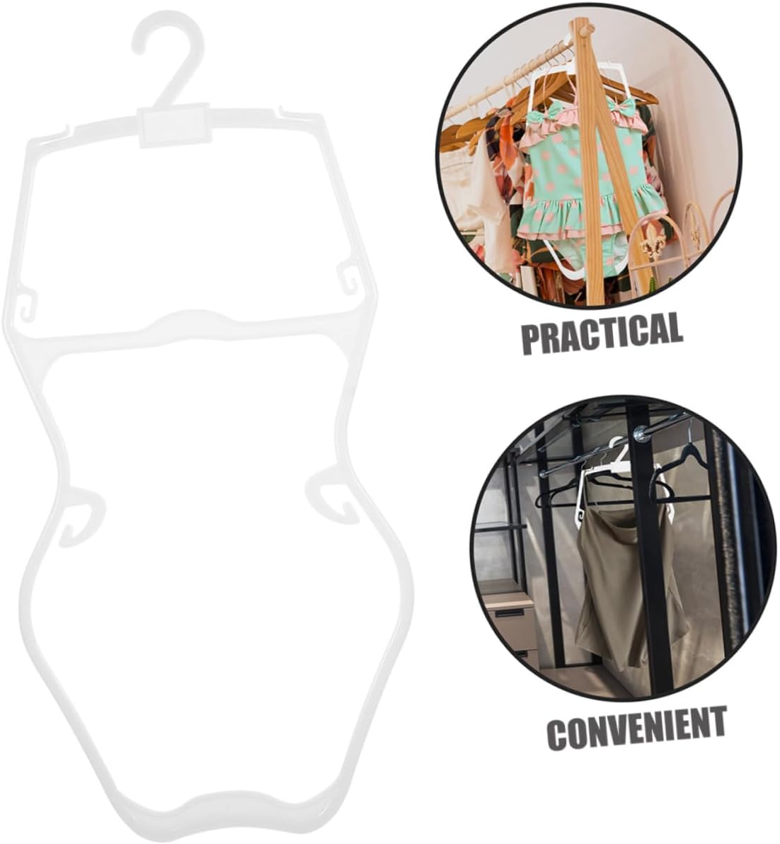 6pcs Plastic Swimwear Hangers for Small Clothes Hangers Nursery Closet Organizers for Boys