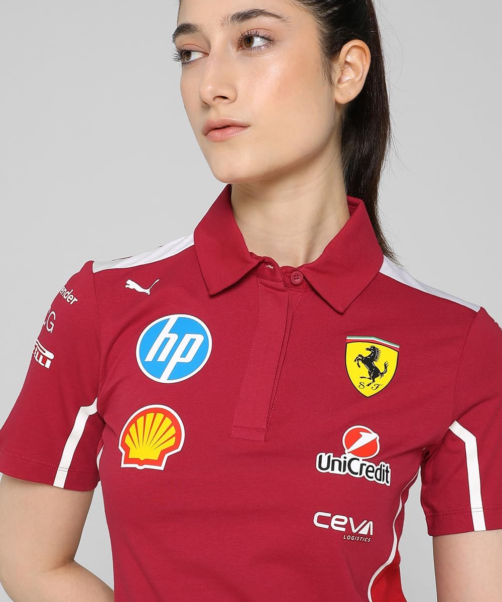 PUMA Scuderia Ferrari F1 2025 Women's Team Polo - Red - Image 3
