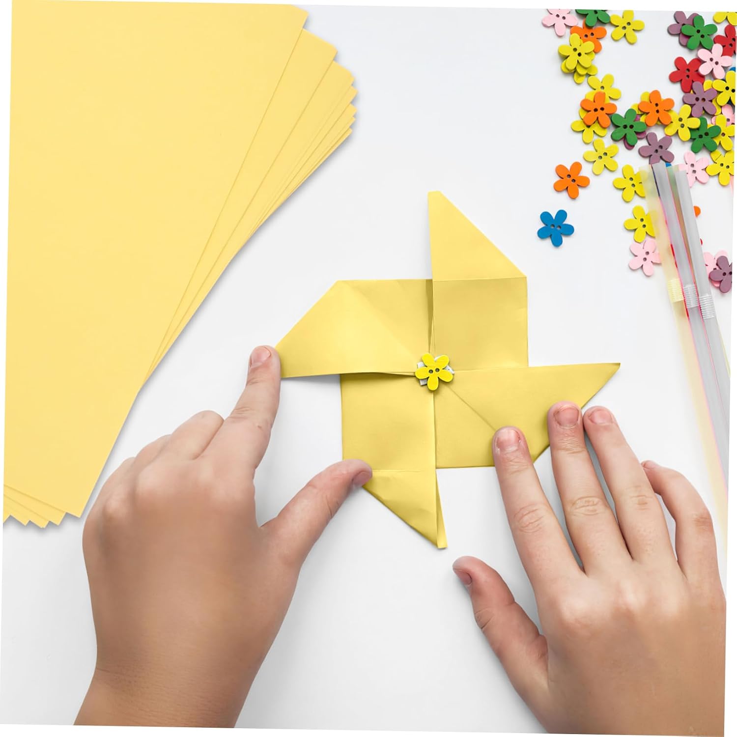 100sheets Light Yellow Paper for Hand Crafts Typing and Diy Projects Multipurpose Printing for School and Office Supplies