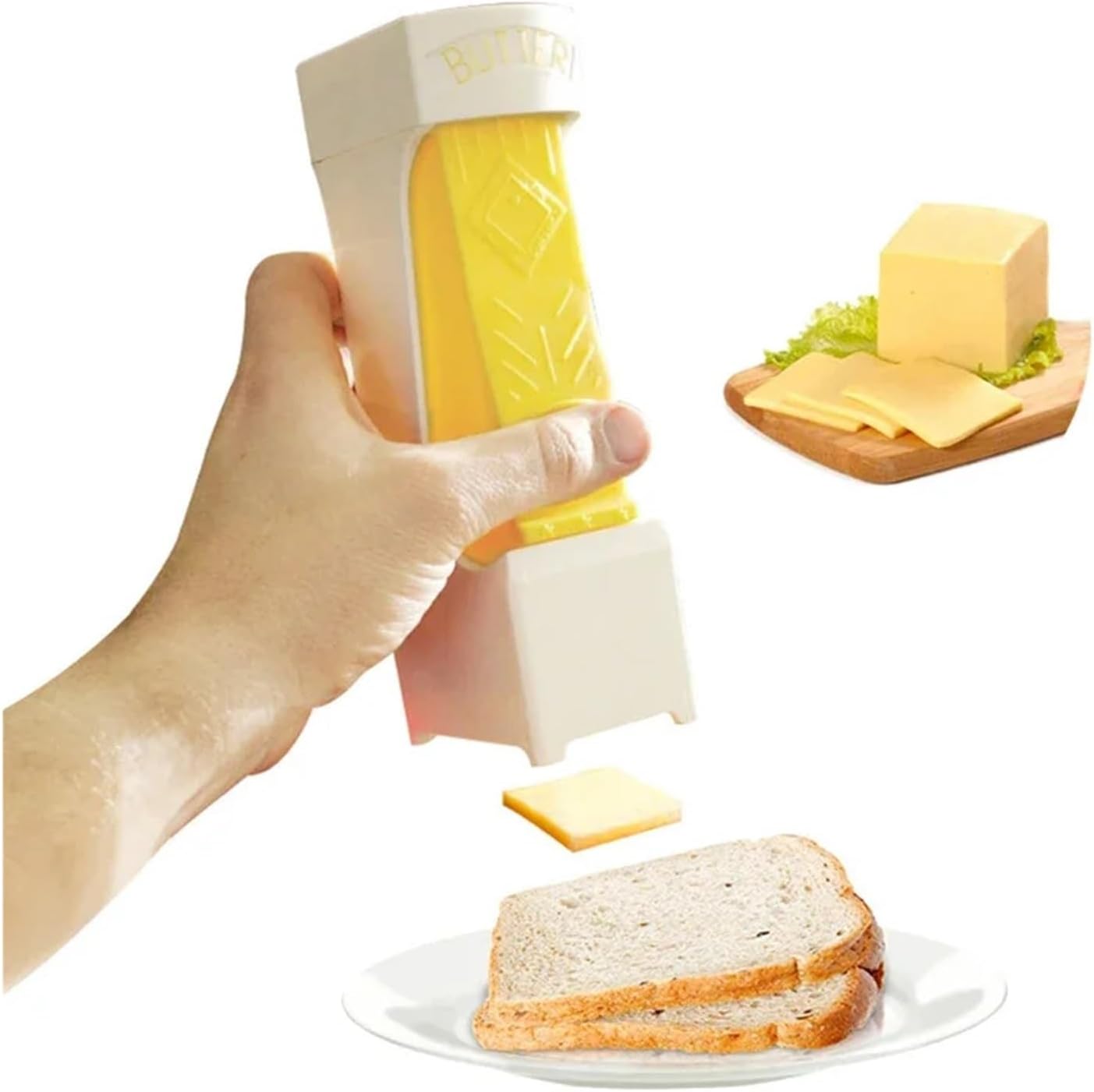 Stick Butter Cutter – Butter Slicer for Toast, Shredder for Chocolate – Convenient Storage Design, Kitchen Tool fit for Cold Butter, Chocolate Bars, Cheese – Manual Slicer