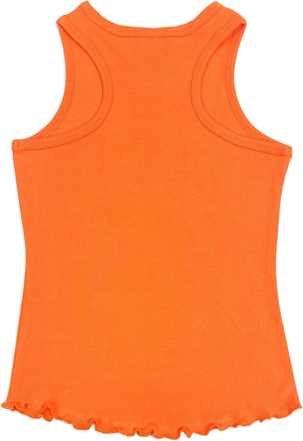 Harley-Davidson Big Girls' Glittery Rib Racerback Sleeveless Tank Top, Orange