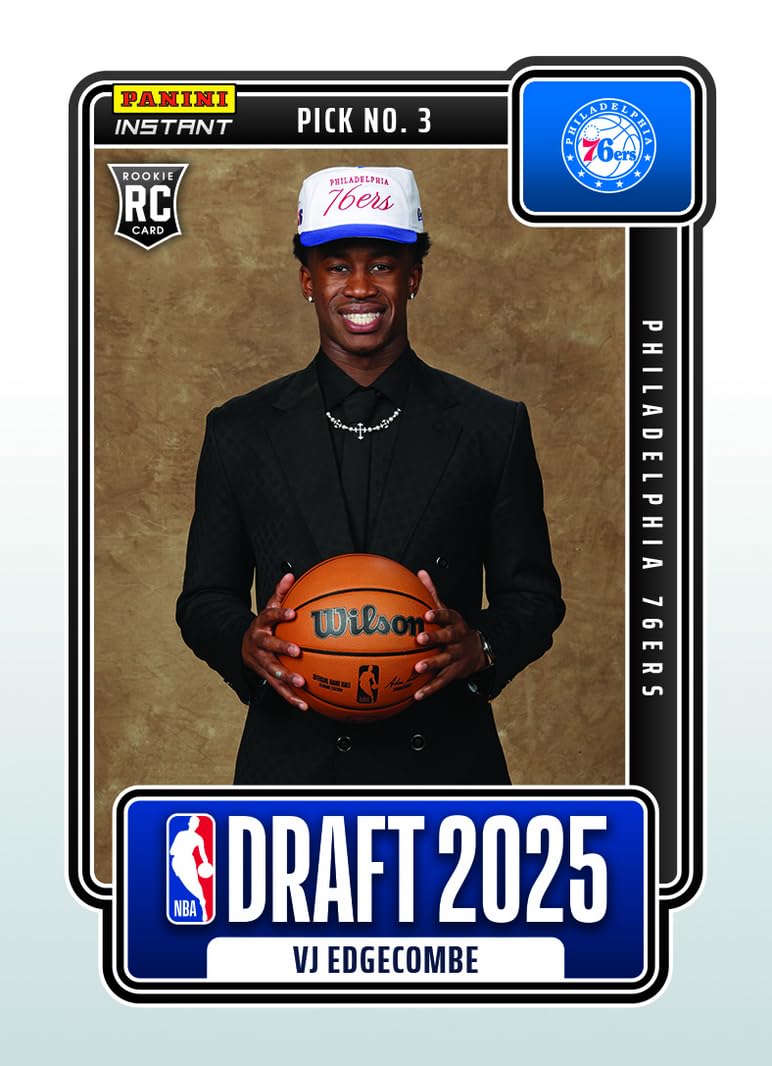 Amazon.com: 2025 Panini Instant NBA VJ Edgecombe #3 Draft Night