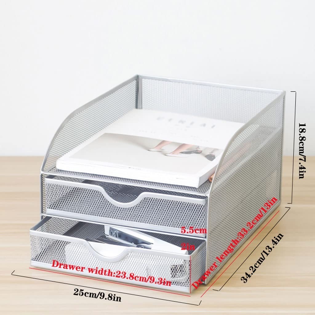Stojak do przechowywania biurowego organizer do organizacji metalowy stojak na dokumenty do przechowywania dokumentów odpowiedni do domu biura wielofunkcyjne materiały biurowe organizer na dokumenty (kolor: A, rozmiar: L)