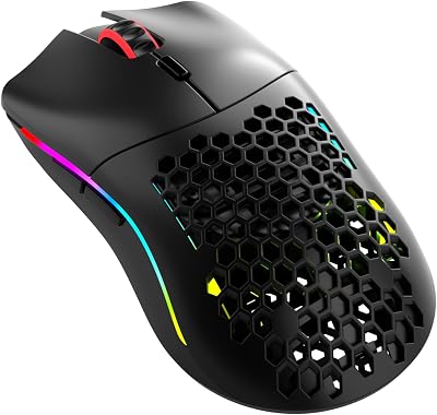 GLORIOUS Gaming Model O Classic: ratón Gaming inalámbrico PC – Latencia Baja, Sensor 19K dpi, Carcasa Colmena 69 g, RGB Personalizable, Switches mecánicos 100M de clics, Botones programables – Negro