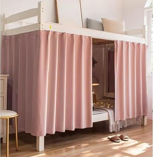 純色 ベッドカーテン 遮光カーテン 学生寮 無地 かわいい カーテン 間仕切りカーテン 遮光 目隠し 上段下段用 ベッド 蚊よけカーテン 学生 寝室カーテン 子供部屋 取り付け簡単 蚊帳 寝具 通気性 装飾 おしゃれ 高さ1.35ｍ