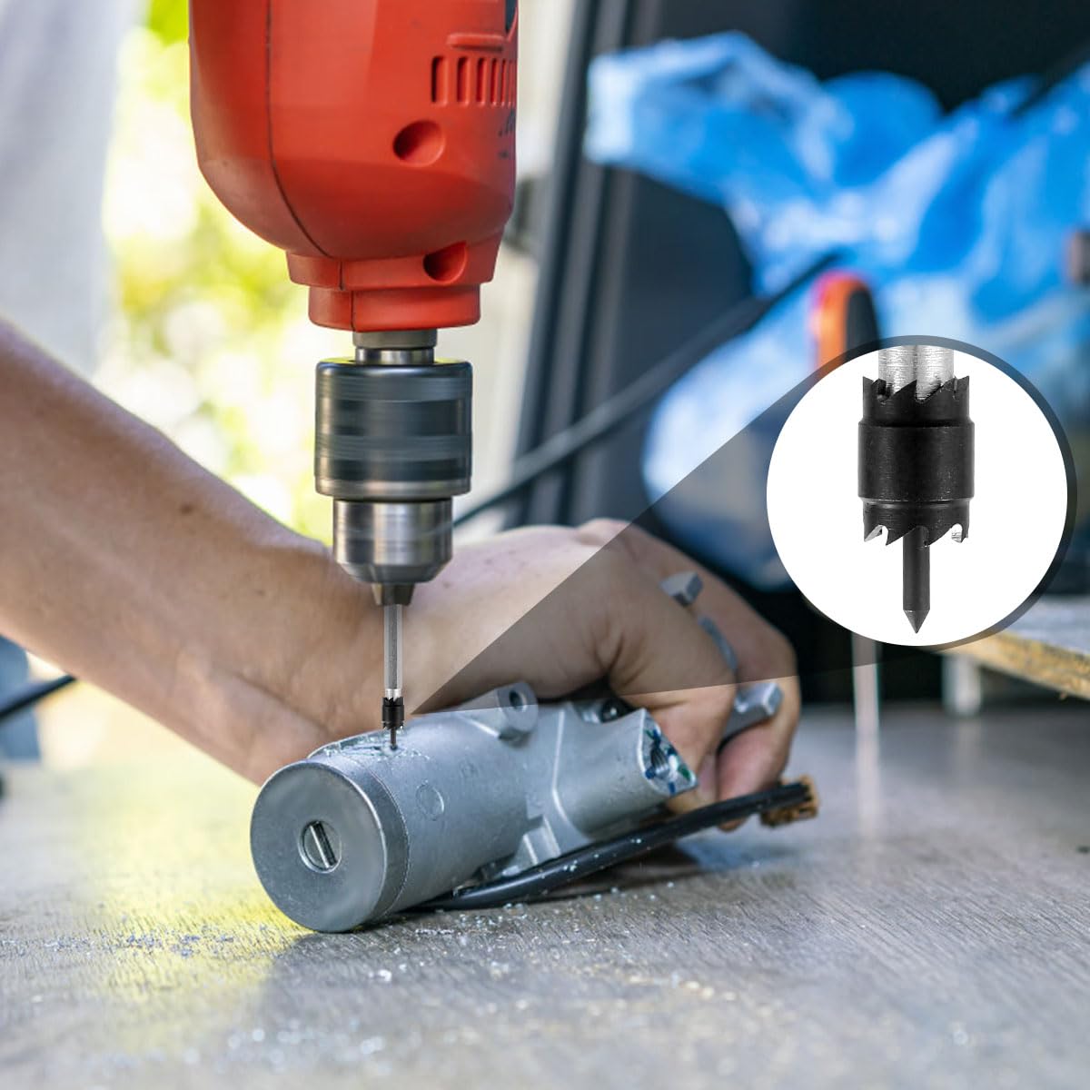 14 Pack Spot Weld Cutter Sets Double Sided, Spot Weld Drill with 11 Cutters, 3/8