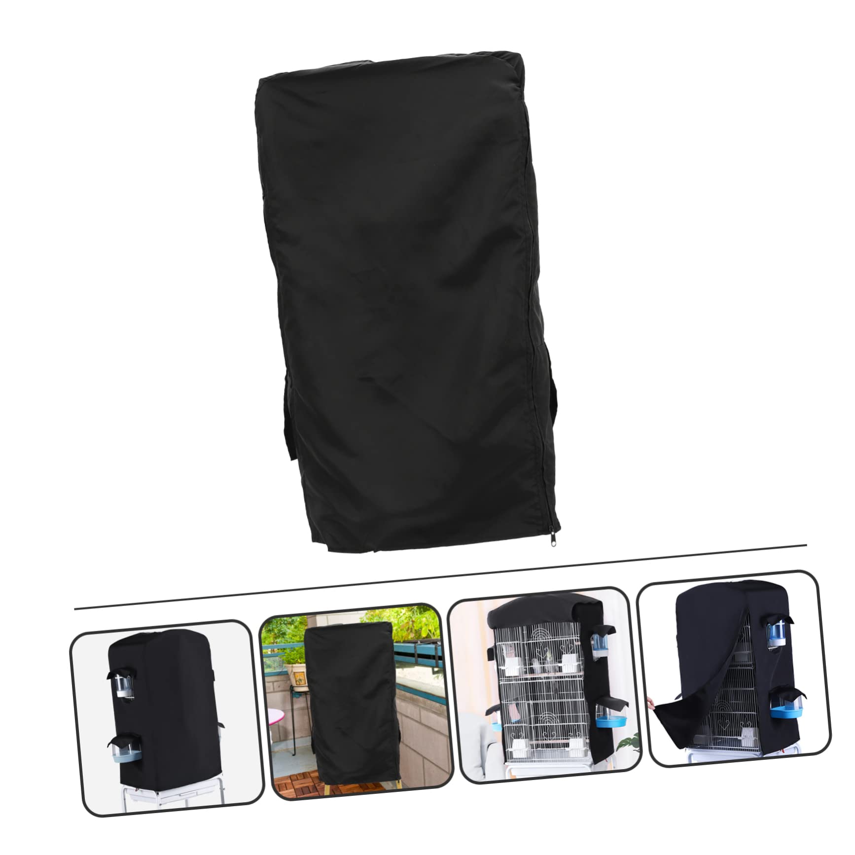 Mipcase 4 Pz Abbigliamento Da Gabbia Per Uccelli Gabbia Da Viaggio Per Uccelli Coperture Per Gabbie Per La Notte Ratto Gabbie Per Uccelli Rivestimento Deterrenti Parà Nido Poliestere Black