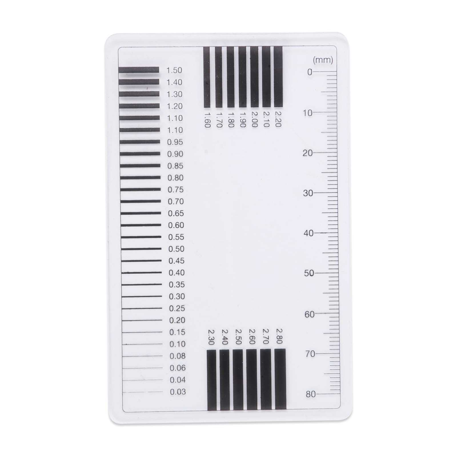 Mountlaser Precision Film Line Gauge, 0.03-2.8mm Line Width Measuring Ruler