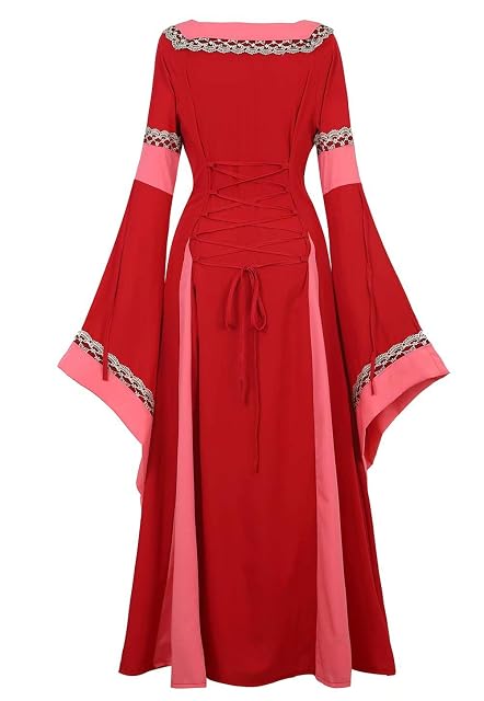Foto 4 de 8 de Vestido Medieval Renacimiento Mujer Vintage Victoriano gotico con Manga Larga de Llamarada Disfraz Princesa…