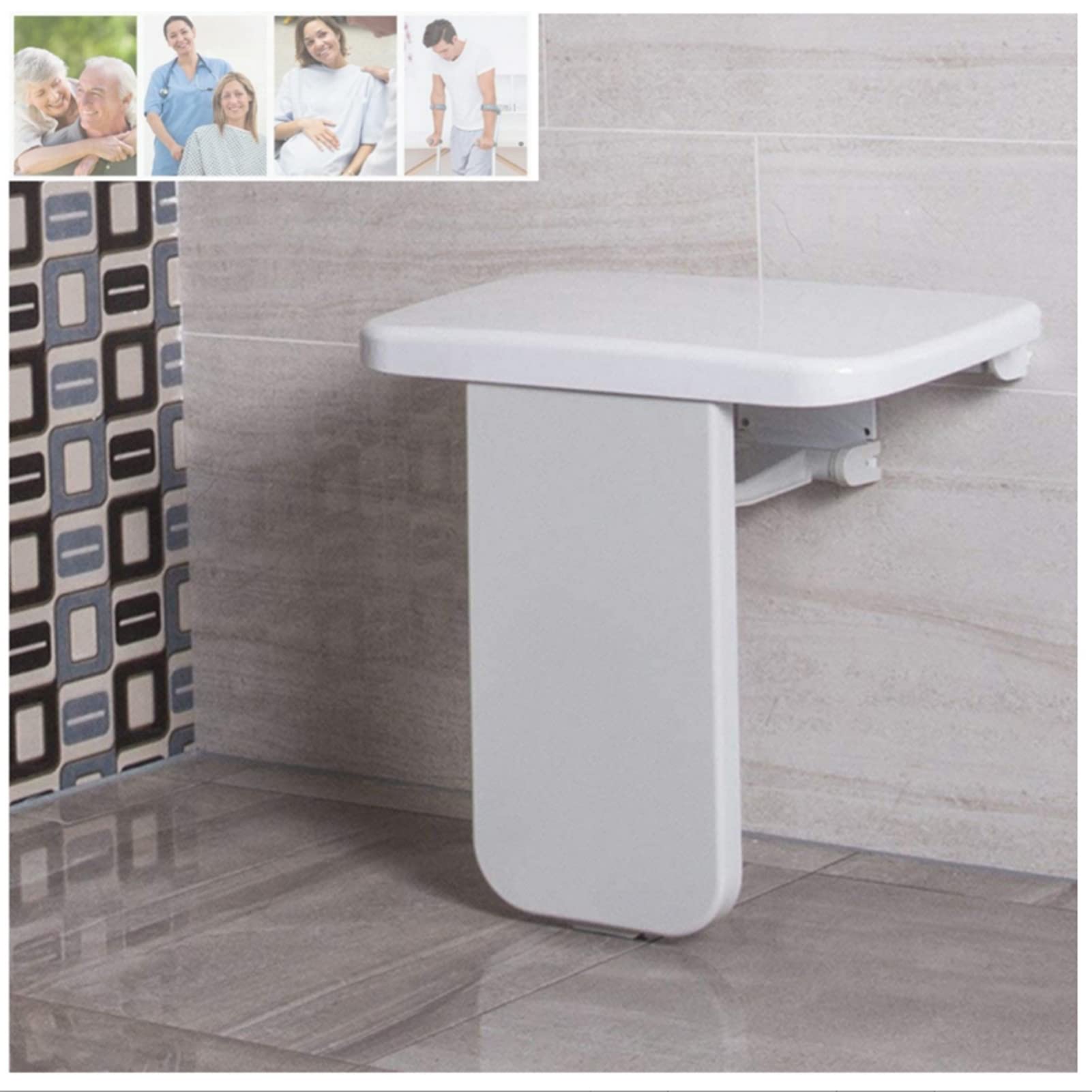 Buy Shower Chair Foldable 400 Lb Capacity, Fold Up Shower Seat Wall ed