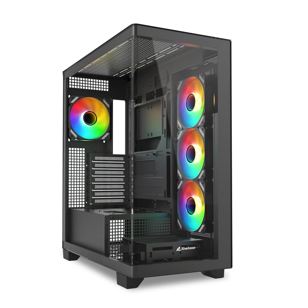 SHARKOON KASA MID TOWER PSUSUZ 4XFAN ELITE SHARK CA500 BLACK