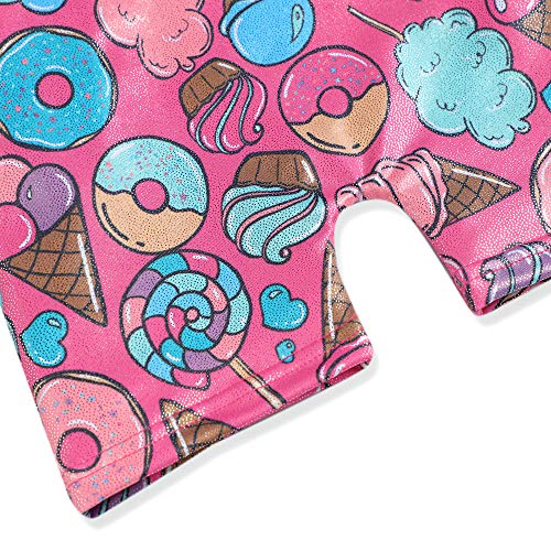 HOZIY Girls Gymnastics Leotards for Kids Tumbling Outfits Biketard Sparkle Adorable Pattern