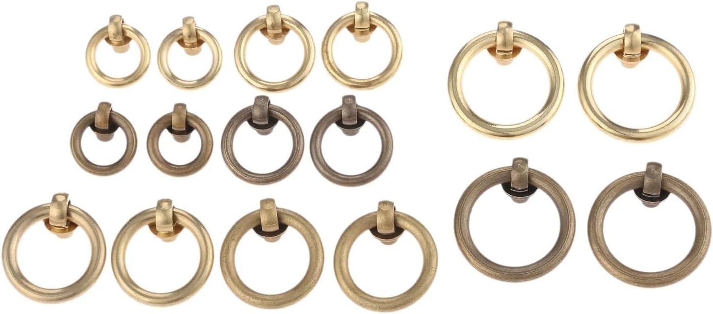 Dresser Knobs 6Pcs Vintage Jewelry Box Ring Knobs Furniture Cabinet Cupboard Wardrobe Door Pulls Handle(30mm F)