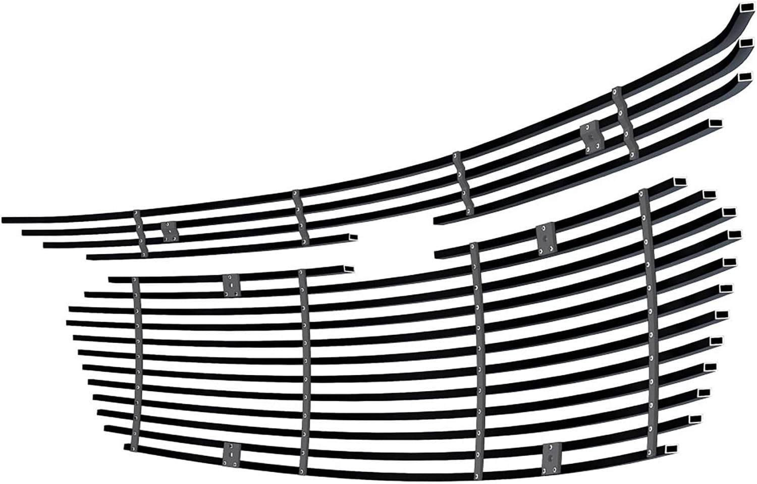 APS Compatible with Chevy Malibu 2014-2015 & 16 Limited Main Upper Stainless Steel Black Horizontal Billet Front Grill Grille Insert C66340J