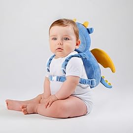 PandaEar Baby Head Protection Backpack, Toddler Walking Head Protector, Adjustable Head Protector Pad Safety Cushion (Blue)