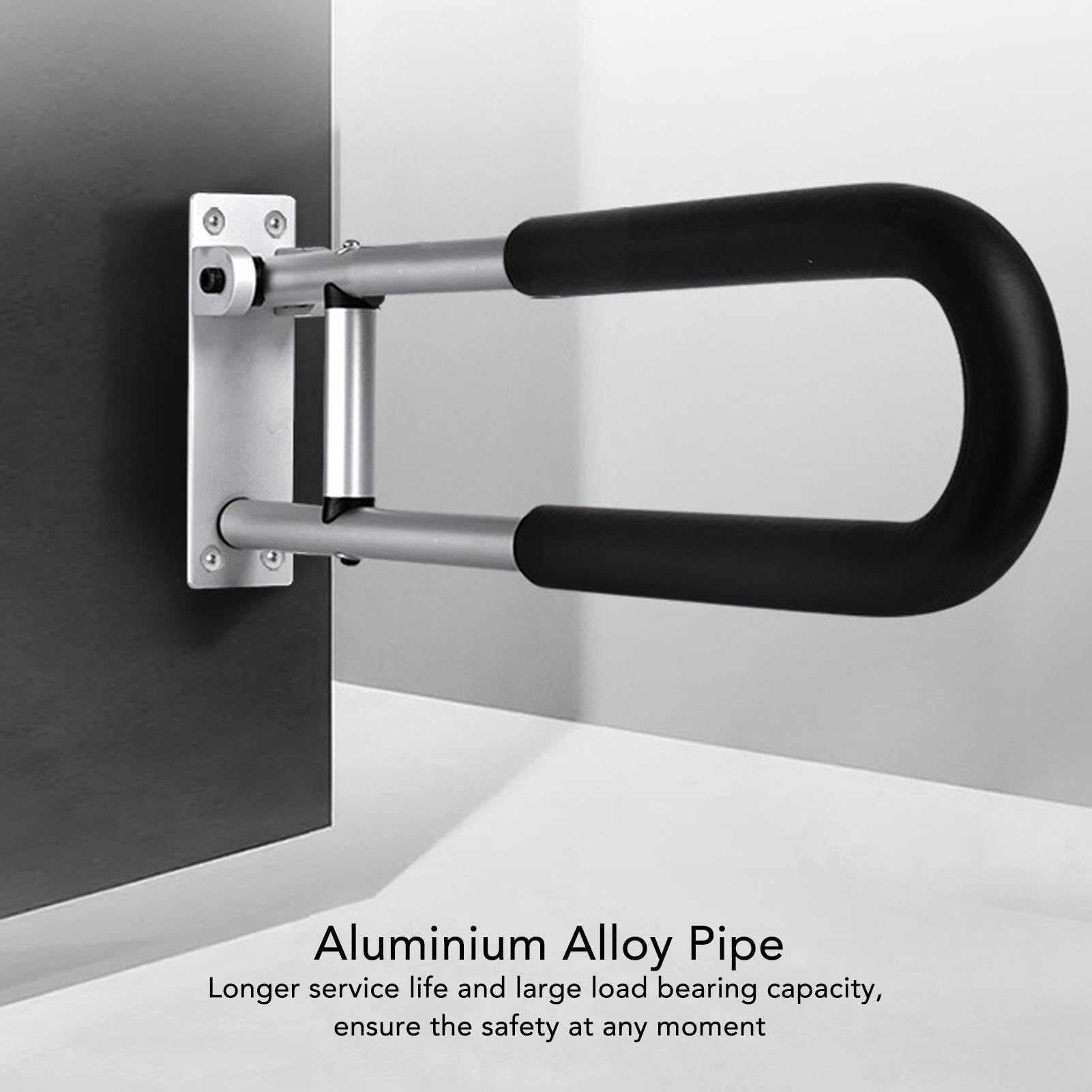 Barras de Agarre Abatibles, Seguridad de Baño de Aluminio Duradera para Personas Mayores y Lesionadas, 23,6 Pulgadas de Largo (YC1215B)