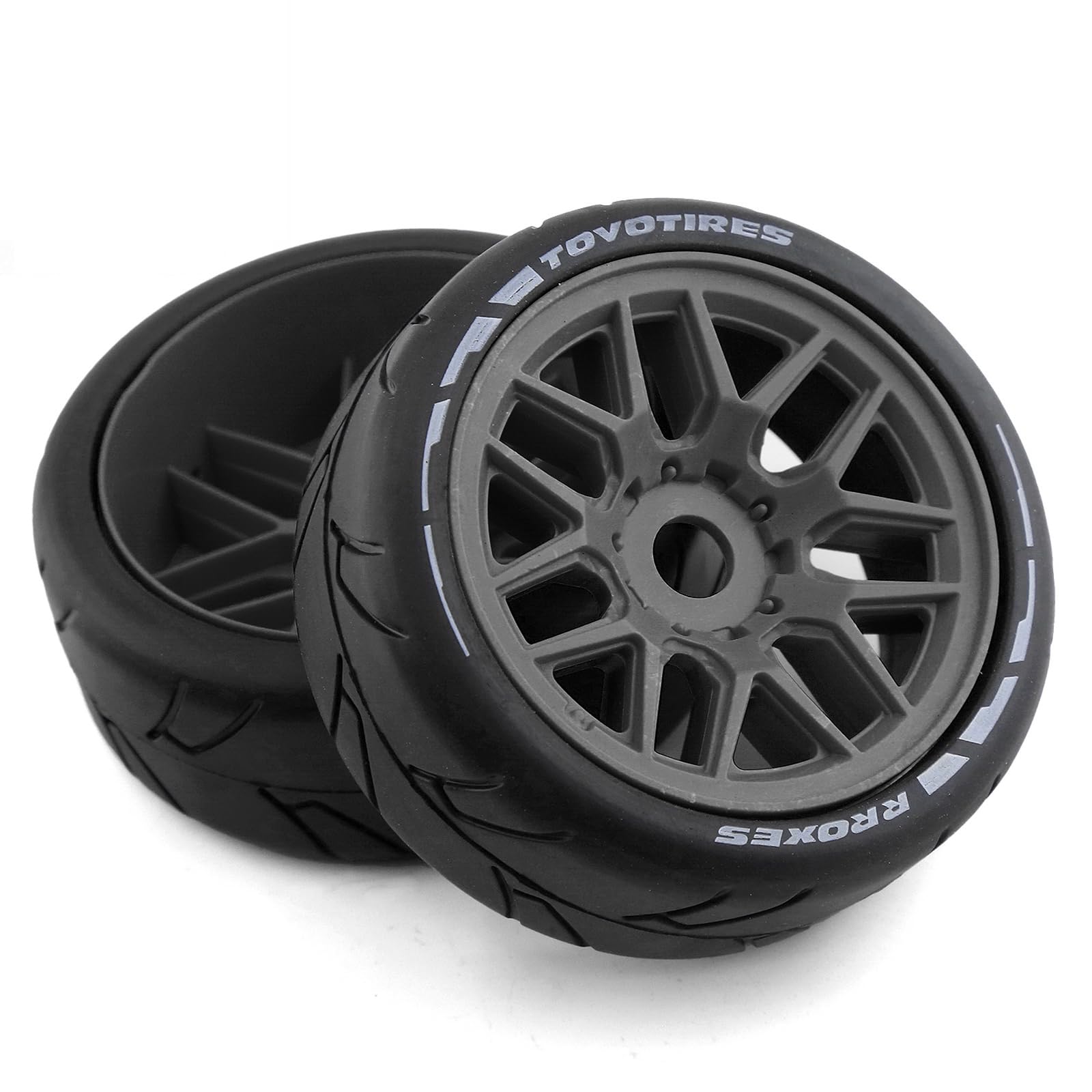 Jemora Ferngesteuertes Geländewagen, Schwarze Reifen, 103 x 40 x 80 mm, 4 Stück, Ersatz für Team Losi Kyosho VRX HPI WR8 HSP Hobao 1/8 ferngesteuertes Autorad