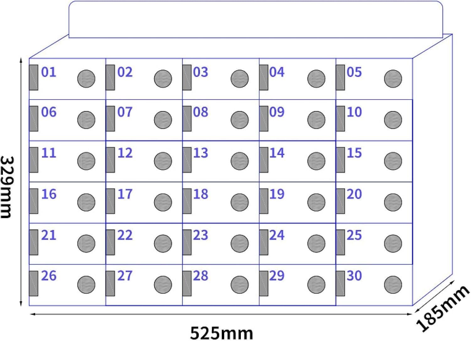 Armadietto per cellulari LXXW, Contenitore Trasparente in Acrilico con Chiave per Ufficio, Scuola, Aula, Fabbrica (20 Scomparti).