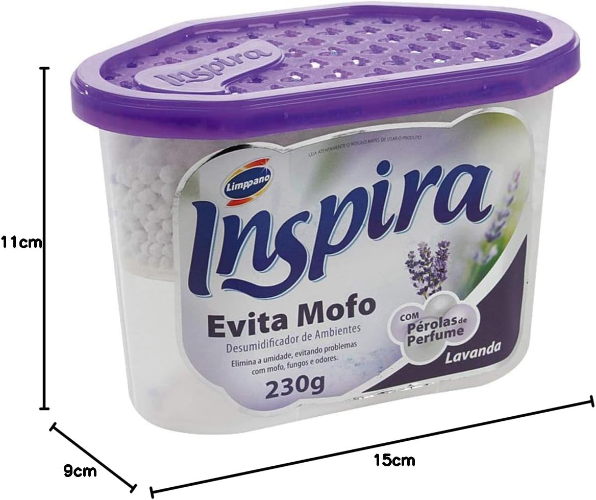 Limppano Evita Mofo Desumidificador Inspira 180G - Fragância: Lavanda