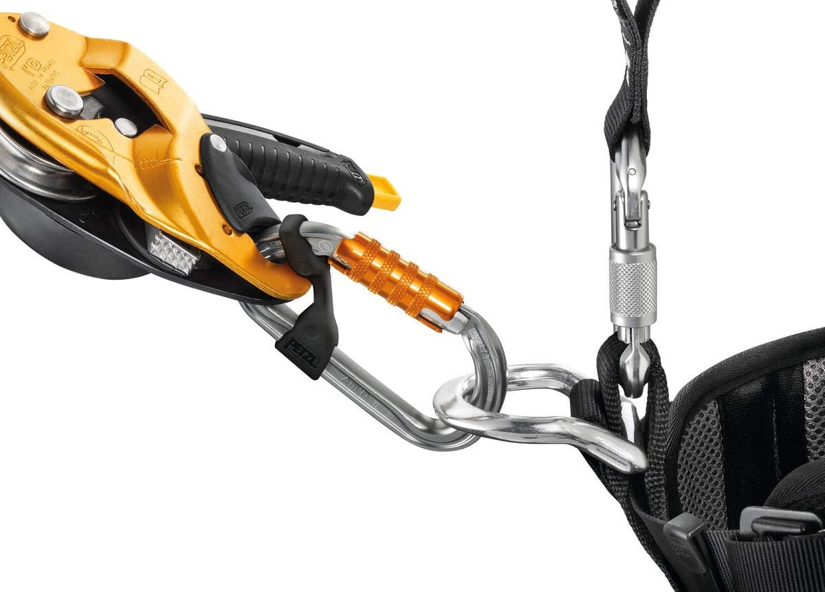 Petzl Amd Hframe Black Screwlock Carabiner with Captiv Locking