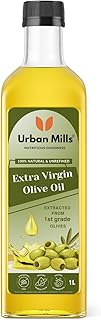 Urban Mills Extra Virgin Olive Oil | 100% Natural and Cold Pressed Cooking Oil, Ideal for Dressings, Salad and Soups, Dips Price In India