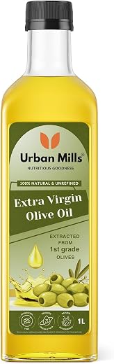 Urban Mills Extra Virgin Olive Oil | 100% Natural and Cold Pressed Cooking Oil, Ideal for Dressings, Salad and Soups, Dips...