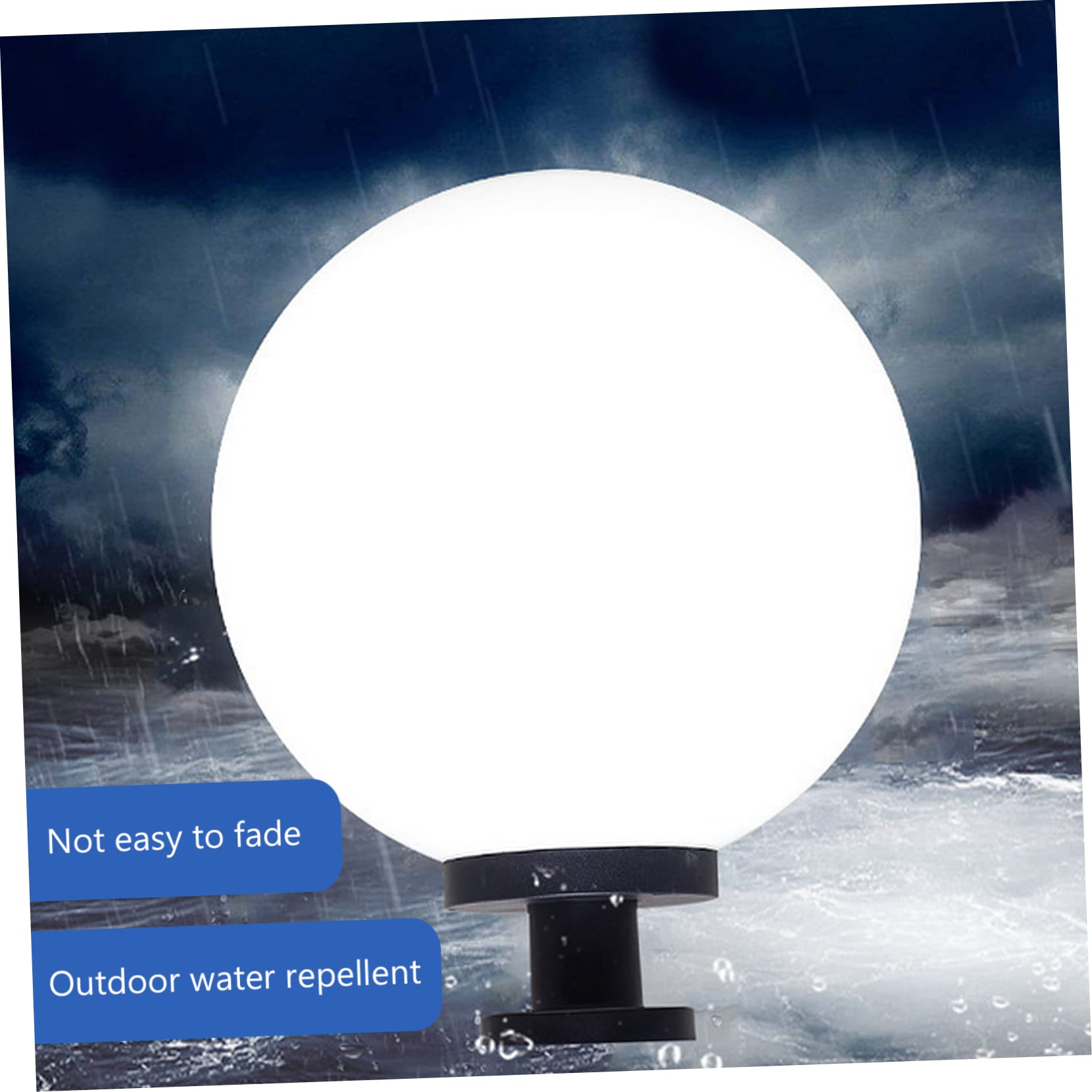 IWOWHERO Kugel Lampenschirm 20cm Acryl - Wasserdichter Außenleuchten Schirm