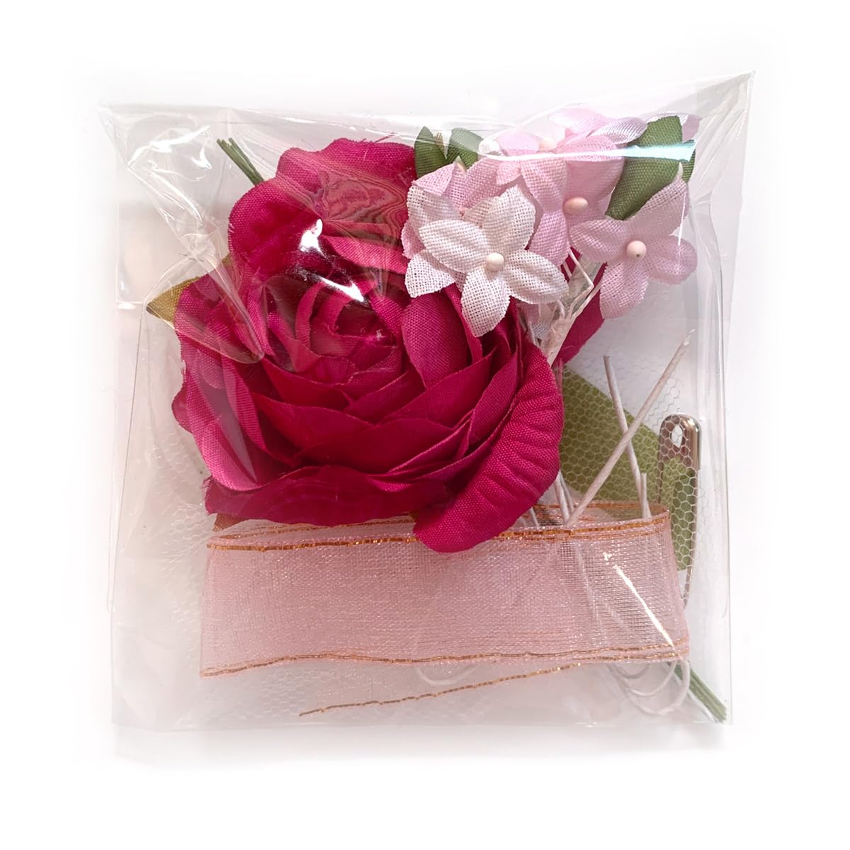 Y様ご確認用＊フォロワー割有り★デコパージュ＊ハンドメイド＊薔薇小物入れ Amazon.co.jp: コサージュ 手作り キット 希望のバラ 簡単！ 卒園 入園