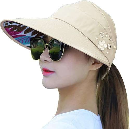 Miniatura 1 de Sombrero de sombrilla plegable de verano para mujer, sombrero de playa, sombrero de sombrilla, sombrero flexible para hombre, sombrero plegable