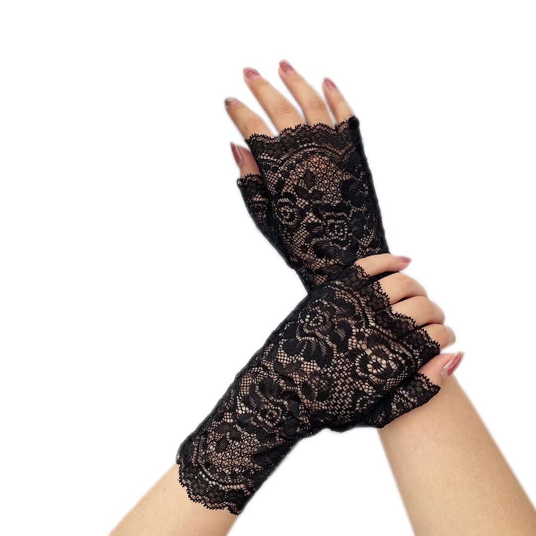 Amazon.com: bmactosh Women's Lace Gloves Fingerless Floral
