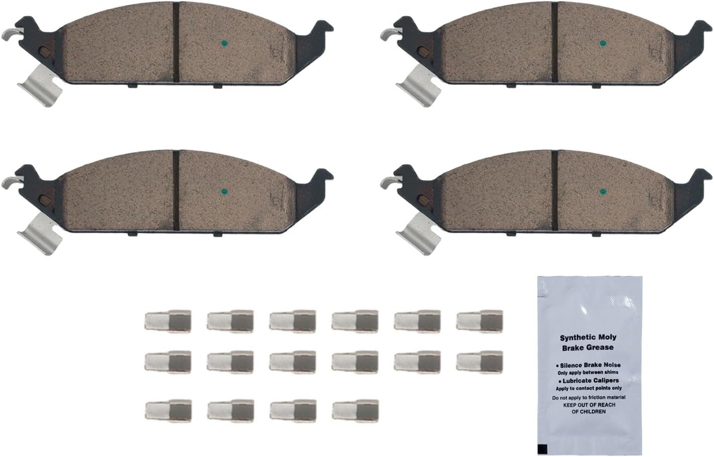 HUSCH D650 Front Ceramic Brake Pads Kit Fit For Chrysler Cirrus 1995-2000, For Sebring 1996-2000, For Stratus 1995-1997, For Dodge Neon 1997-1998, For Stratus 1995-2000, For Plymouth Breeze 1996-2000