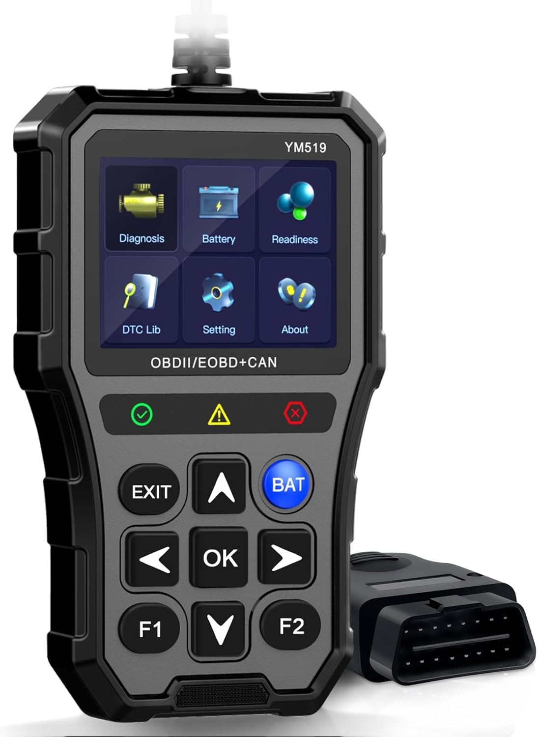 AzoneeColor Obd2 Scanner, Battery Tester, Easy Setup Live Data Auto Check Clear Fault Engine Code Reader Reads Voltage/Age Of Obd Ii Protocol Cars Vehicle Diagnostic Scan Tool (Since 1996)