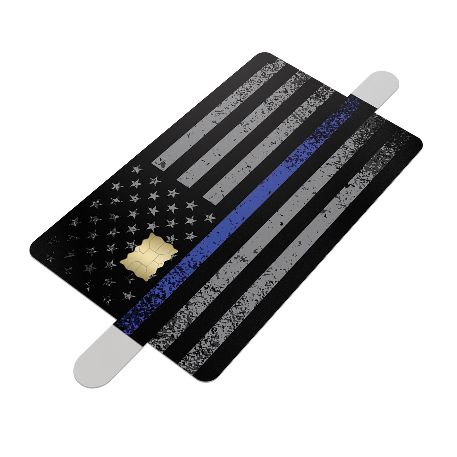 Sticker vinyle carte bancaire anti-rayures KCD | Lot de 3 autocollants fins drapeau bleu