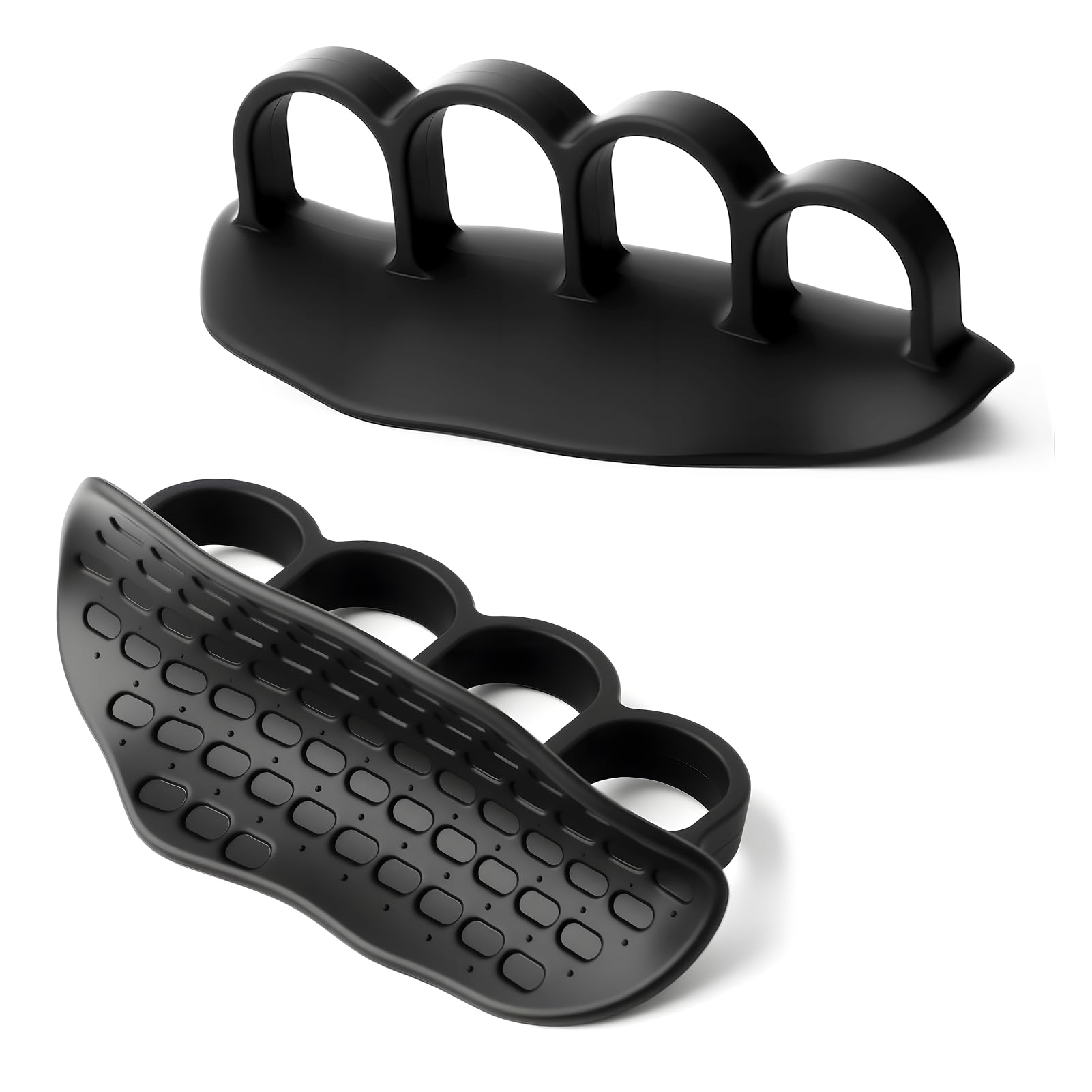 Poignées Lestées En Silicone Antidérapant Pour Musculation (paire) - Noir