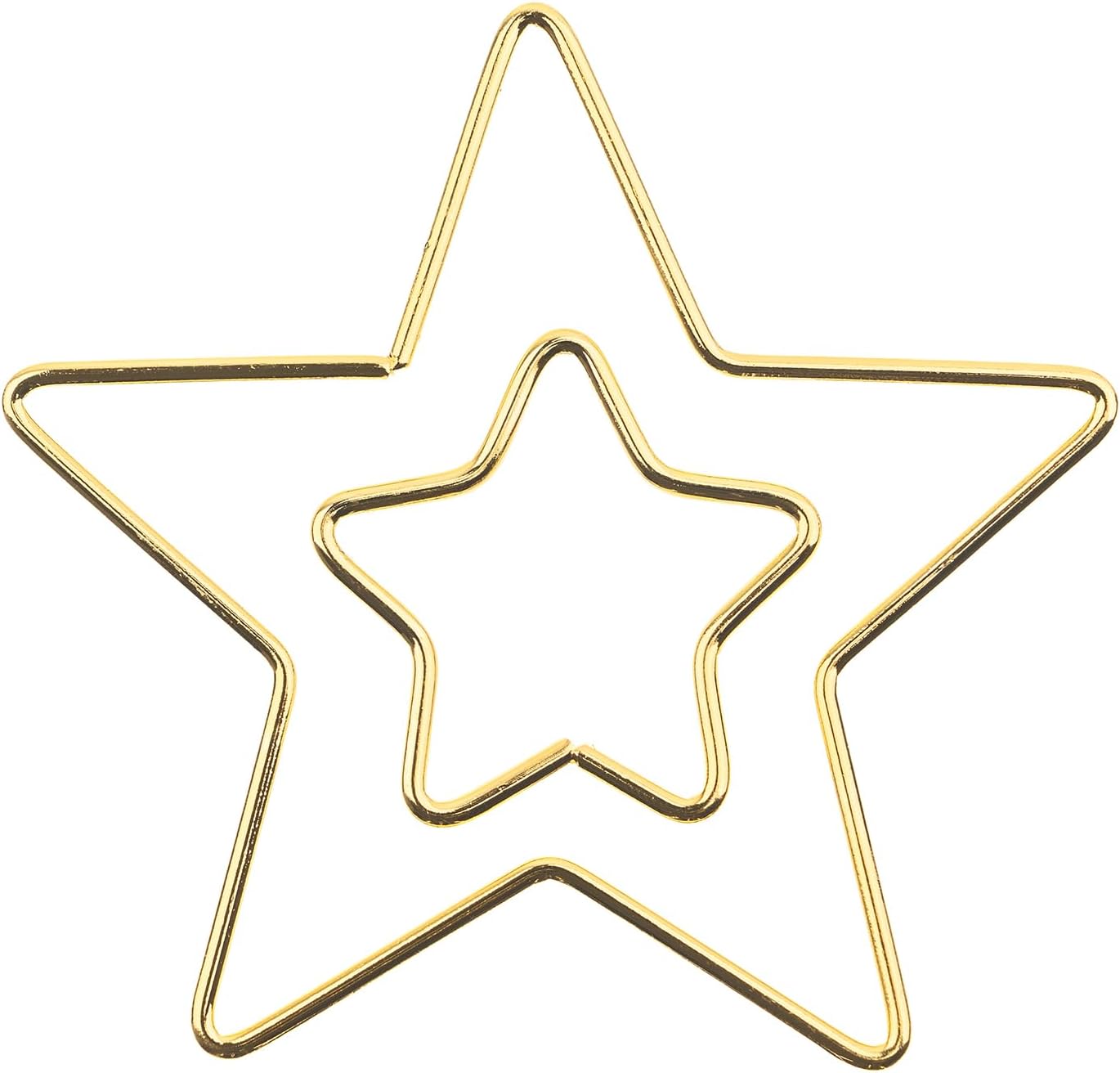 2pcs John Bead Gold Metal Shaped Collection 50mm/100mm Star Iron Frame for Macramé Wreath Home Décor Arts Crafts DIY Wedding Decorations