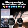 Erkek akıllı saat, Bluetooth çağrıları, fitness izleme, nabız, kan oksijen, uyku izleme, sağlık saati, IP68 su geçirmez, Android iOS için iş akıllı saati (gümüş)