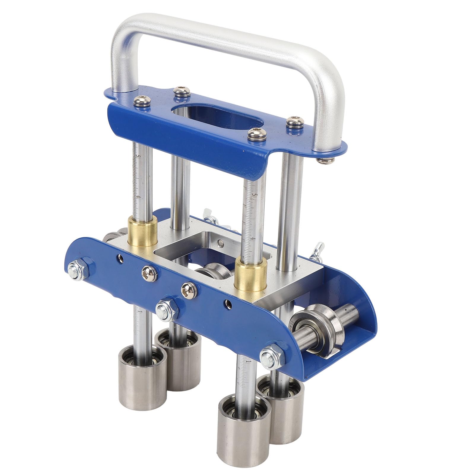 Rodillo de borde Dobladora de rodillos de borde de chapa de ángulo de 0 a 90 grados con tijeras para doblar materiales de techos metálicos (Azul)