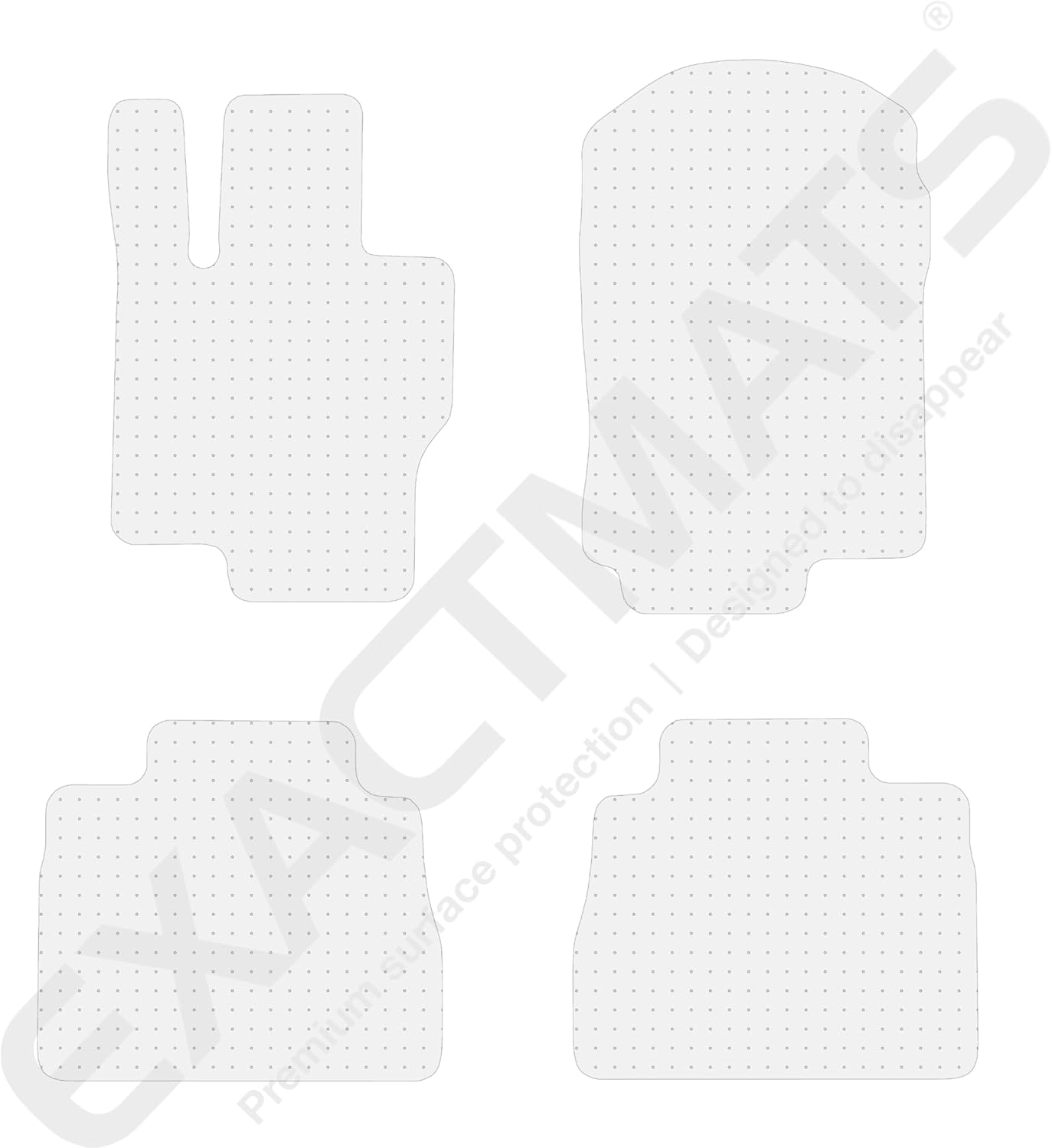 ExactMats - Clear Floor Mat Protection for Your Mercedes. Premium Overlay Mat. Made in USA - Fits GLE-Class (5-Passenger/SUV) [2020-2023]: 1st & 2nd Row - Clear Overlay Floor Mats