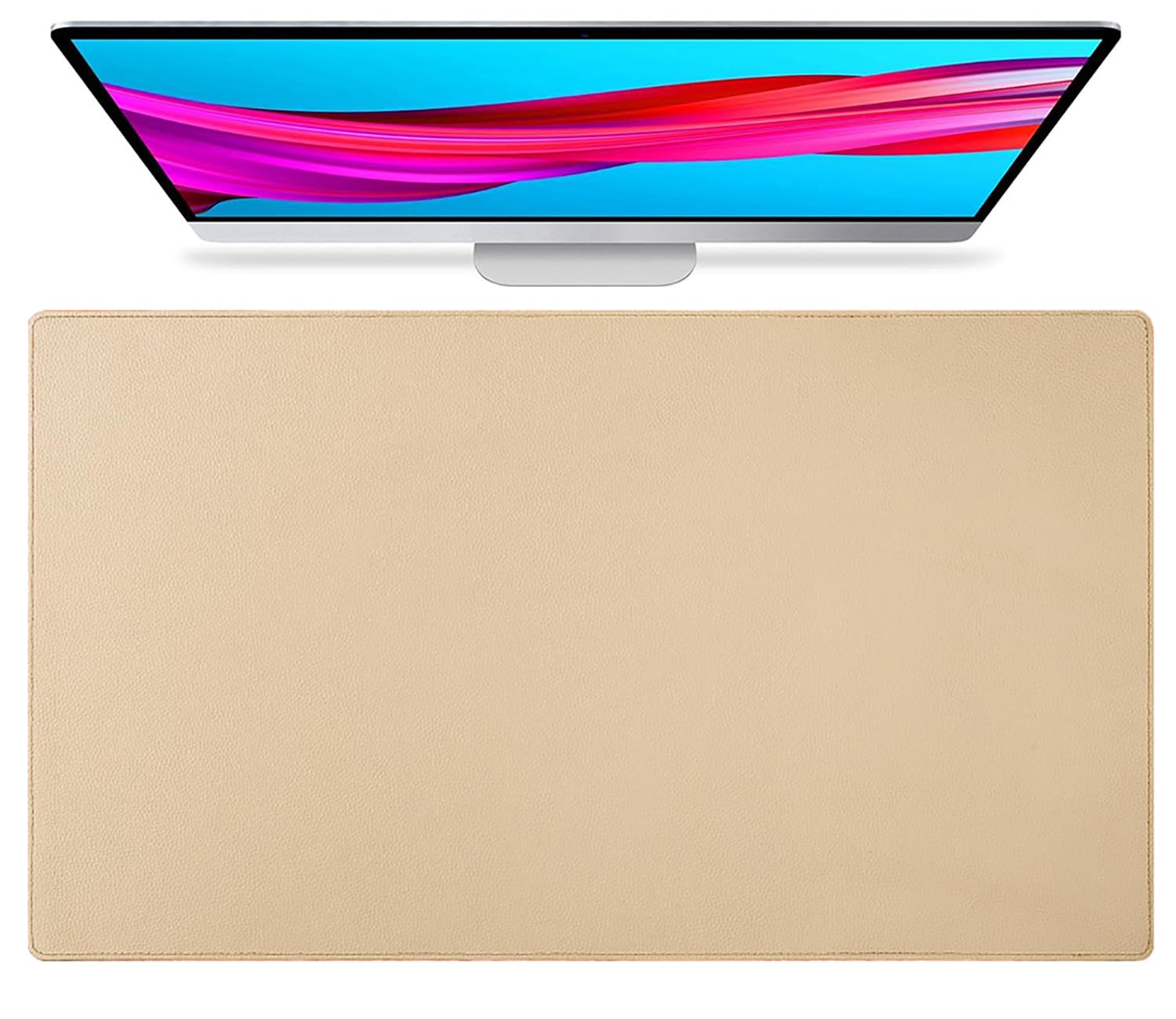 Tappetino da scrivania in pelle, Tappetino da scrivania in pelle multicolore for scrittura antiscivolo di tutte le dimensioni for mouse for computer Home Office(Apric,90x40cm)