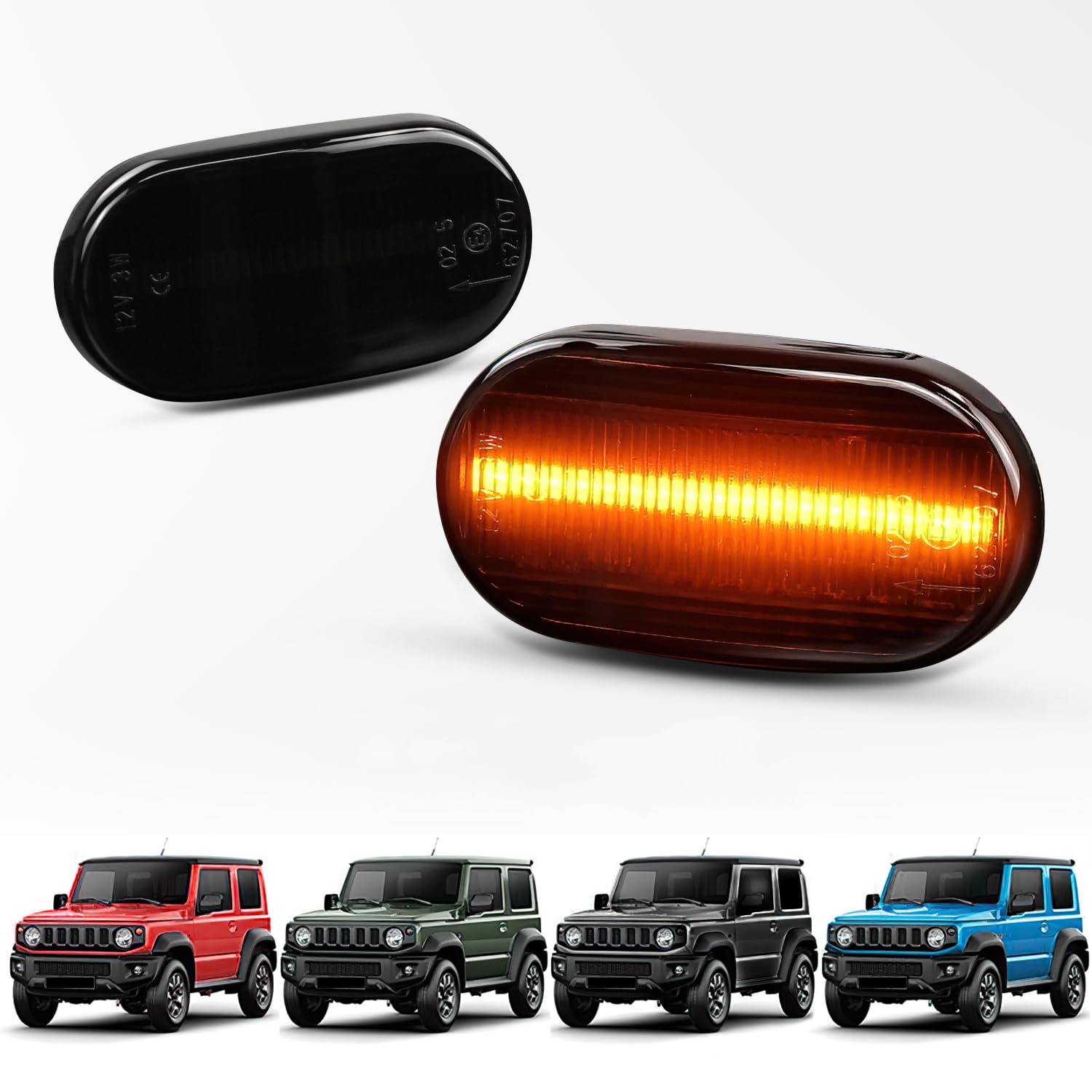 Archaic Boczne kompatybilne z Suzuki Jimny JB64 JB74 Sierra 2018-2023 | Canbus bezbłędny dynamiczny wskaźnik LED